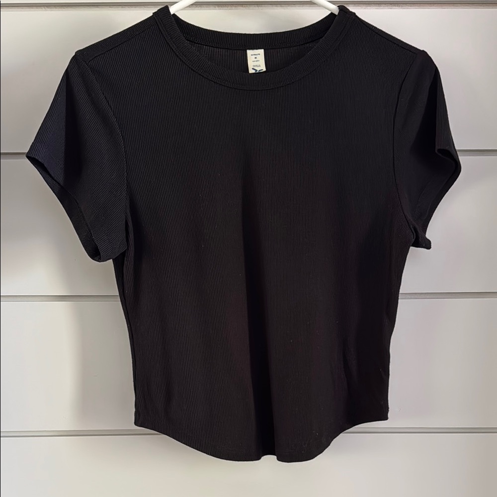 Old Navy Black Fitted Short Sleeve Top